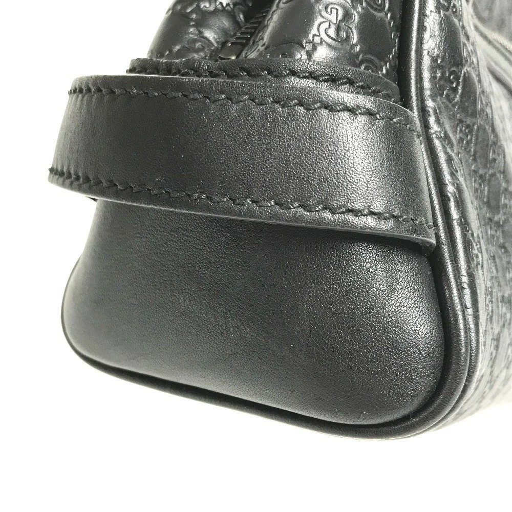 GUCCI Guccissima GG Logo Clutch Bag Clutch Handle Shoulder Leather Black - Picture 15 of 15